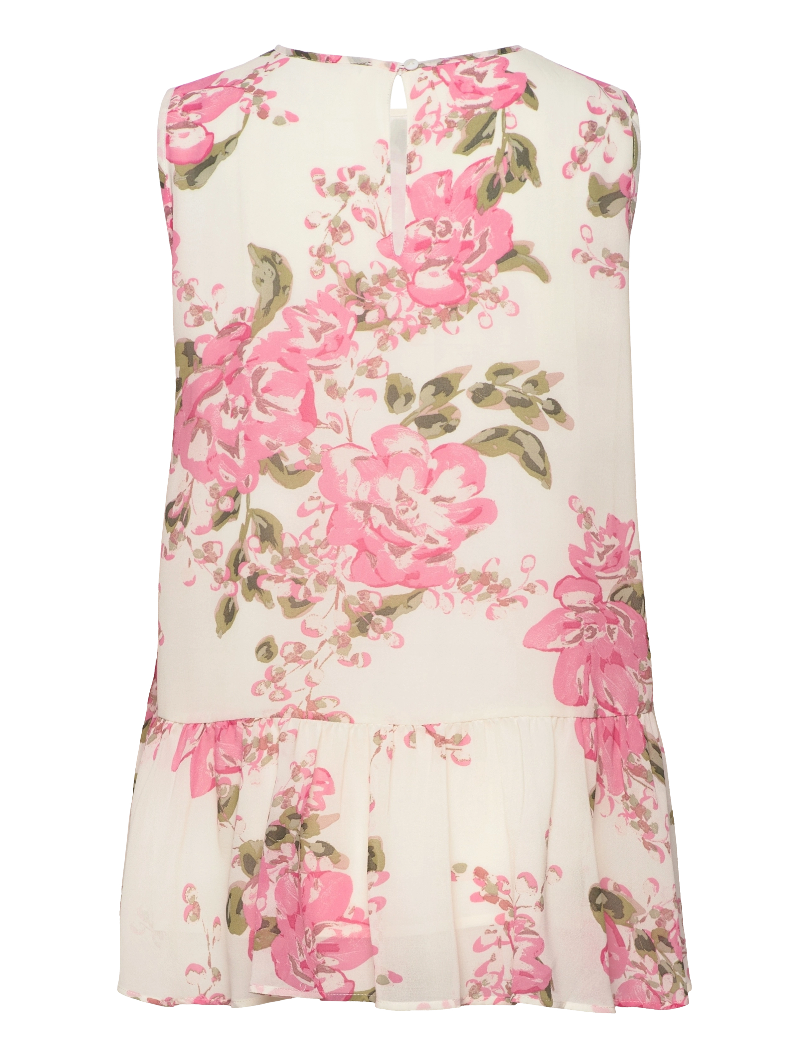 Rosemunde - Recycled polyester top - ivory rose bouquet print - 1