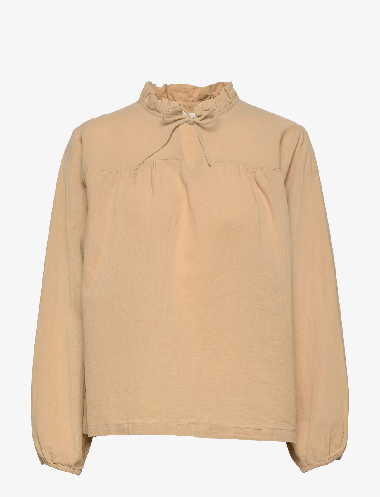 Rosemunde - Organic linen/cotton blouse ls - blouses met lange mouwen - natural sand - 0
