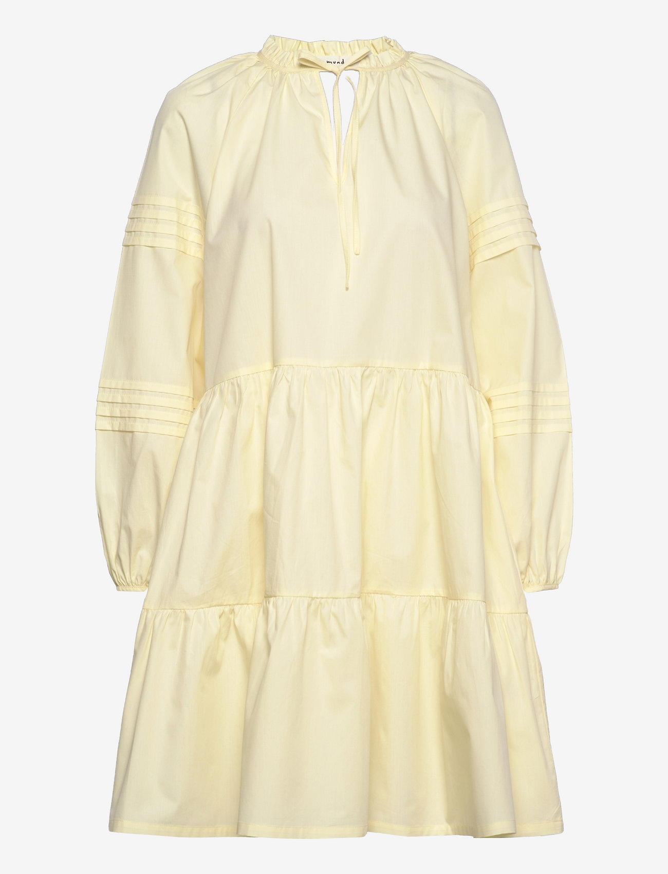 Rosemunde - Organic cotton dress ls - skjortekjoler - pale yellow - 0