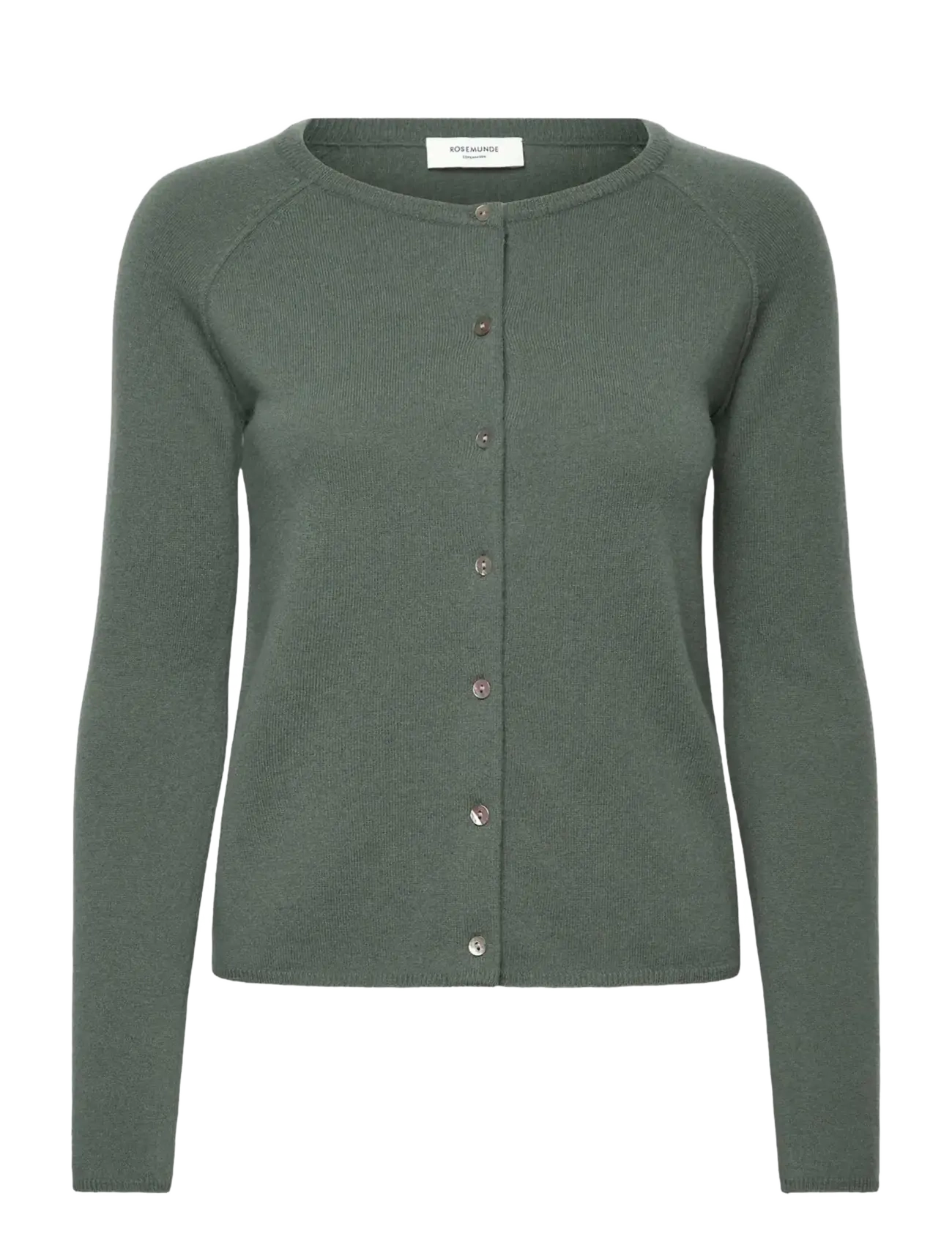 Rosemunde RWLaica Cashmere LS O-neck Raglan Cardigan - Gebreide vesten - BALSAM GREEN / green