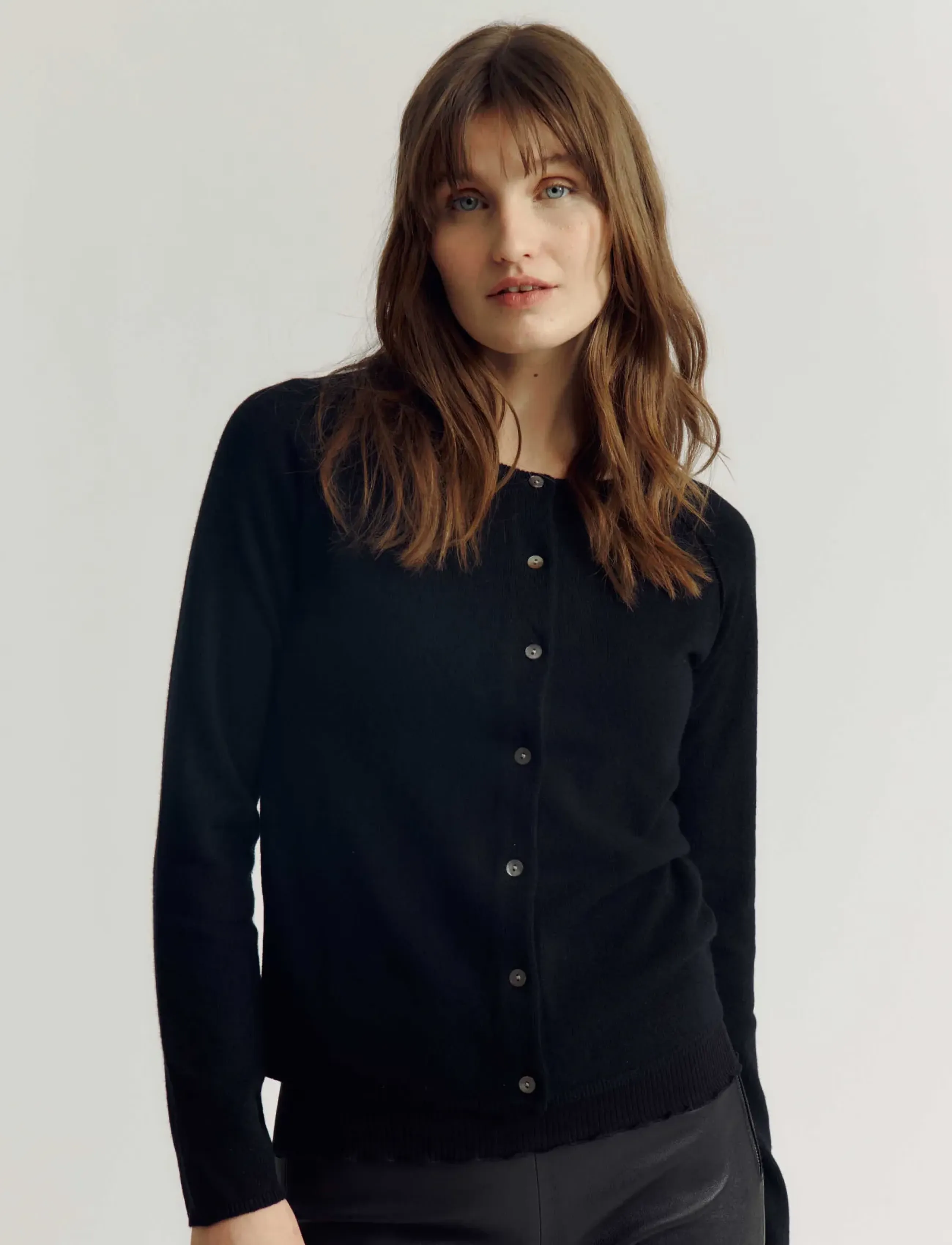 Rosemunde - RWLaica Cashmere LS O-neck Raglan C - efterårstøj - black - 3