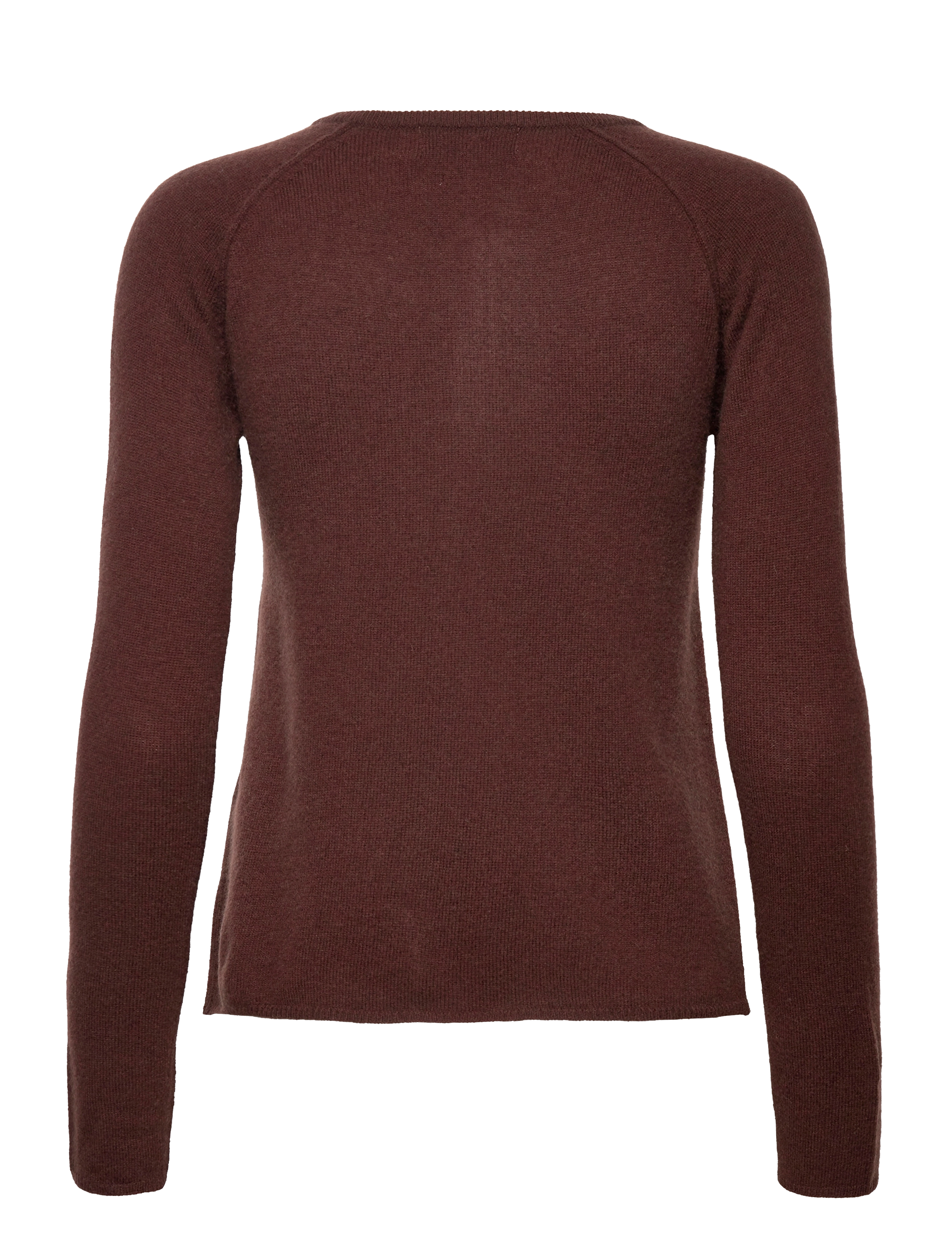 Rosemunde - RWLaica Cashmere LS O-neck Raglan C - cardigans - coffee bean - 1