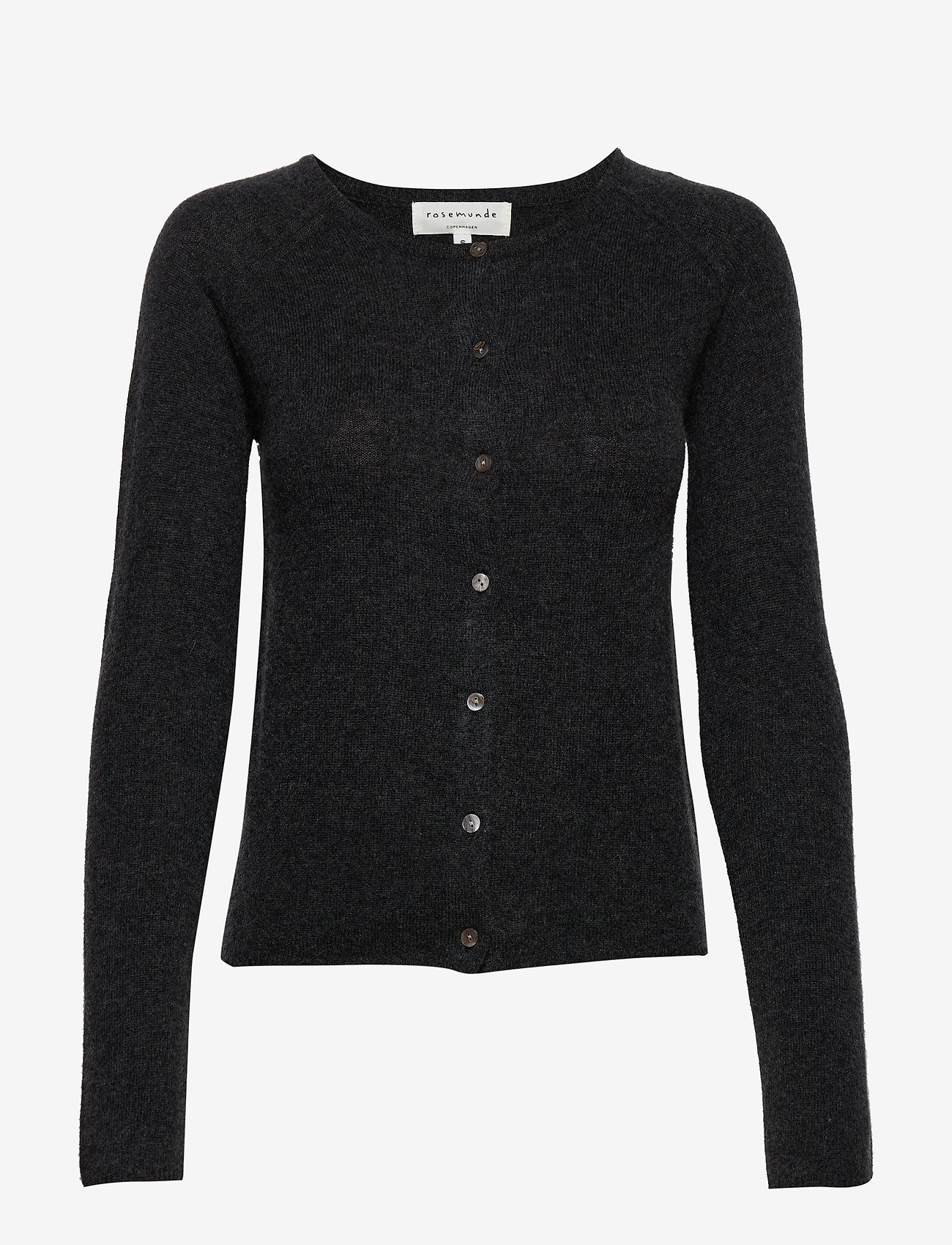 Rosemunde - RWLaica Cashmere LS O-neck Raglan C - efterårstøj - dark grey melange - 0