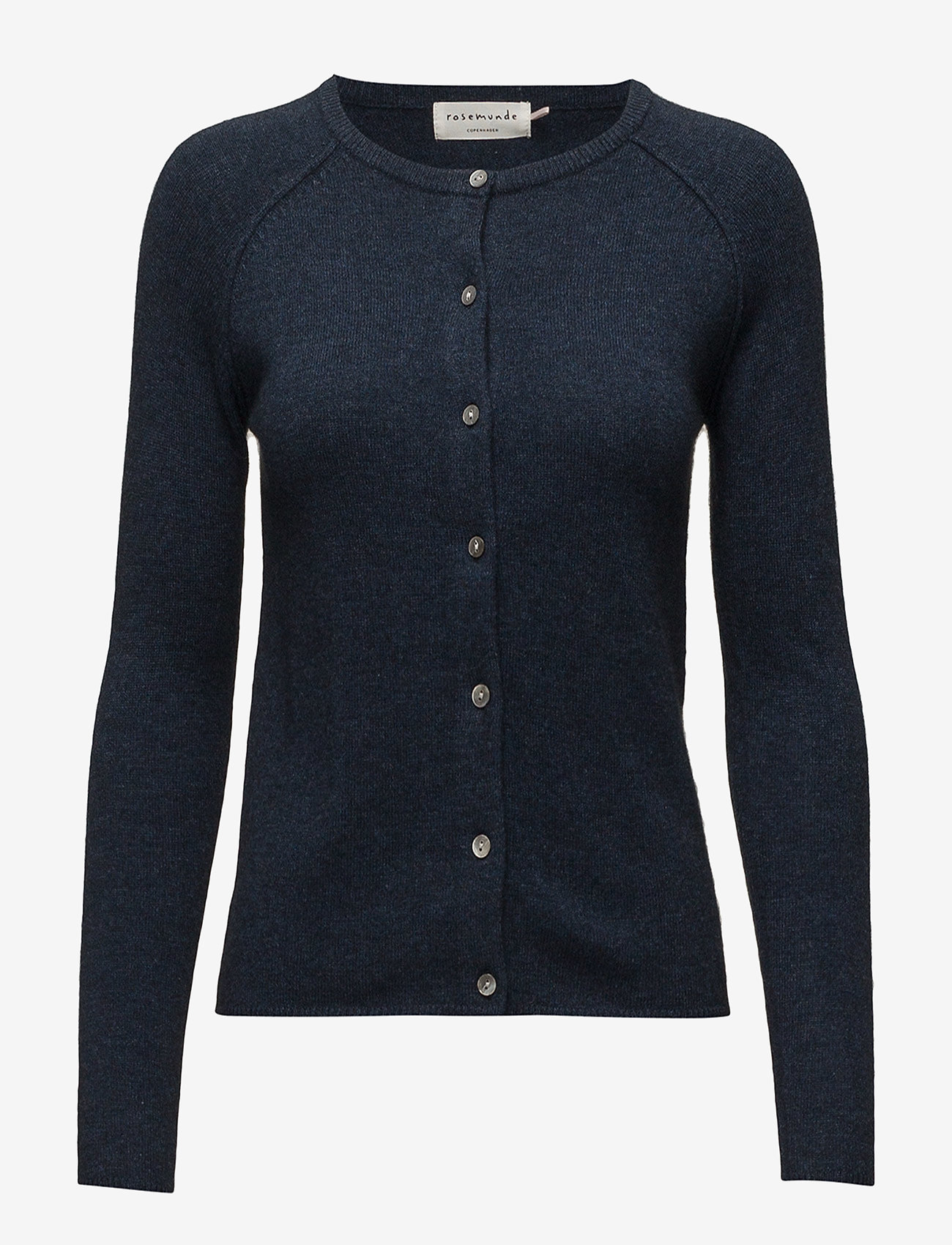 Rosemunde Rwlaica Cashmere Ls O-Neck Raglan Cardigan, XL, Knitwear, Blau - Cardigans, Frauen
