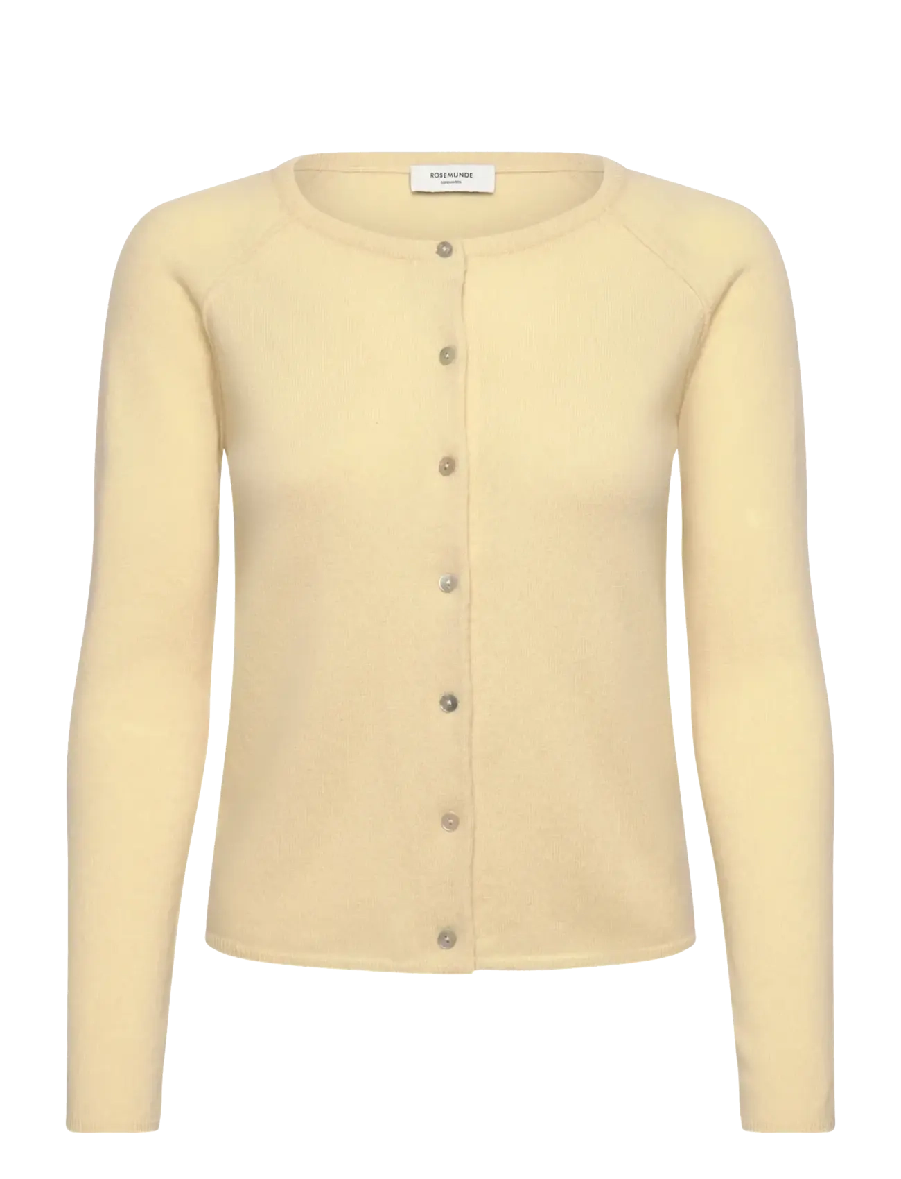 Rosemunde RWLaica Cashmere LS O-neck Raglan C - Cardigans - FLAN / yellow