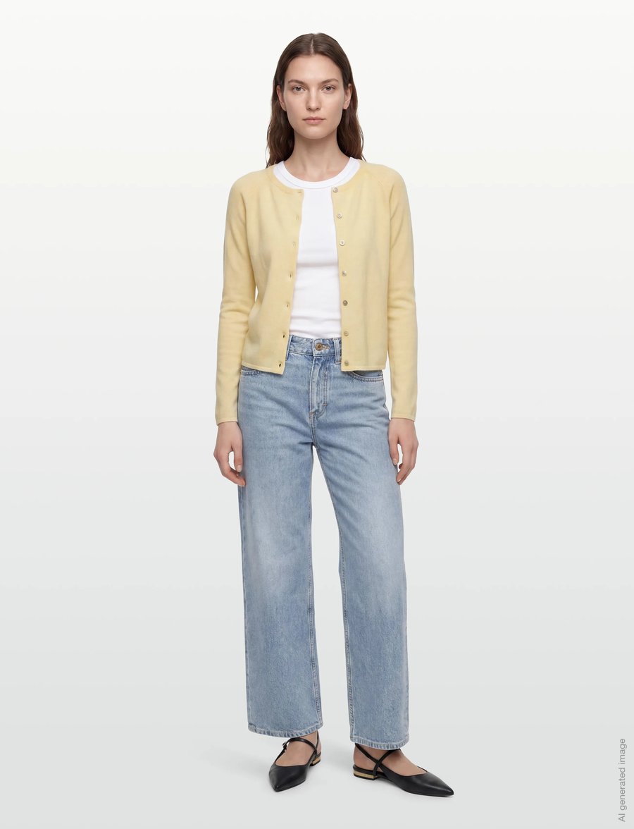 Rosemunde - RWLaica Cashmere LS O-neck Raglan Cardigan - kaschmir - flan - 0
