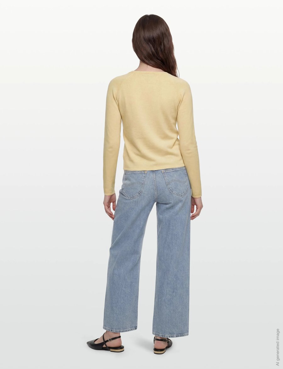 Rosemunde - RWLaica Cashmere LS O-neck Raglan Cardigan - kaschmir - flan - 4
