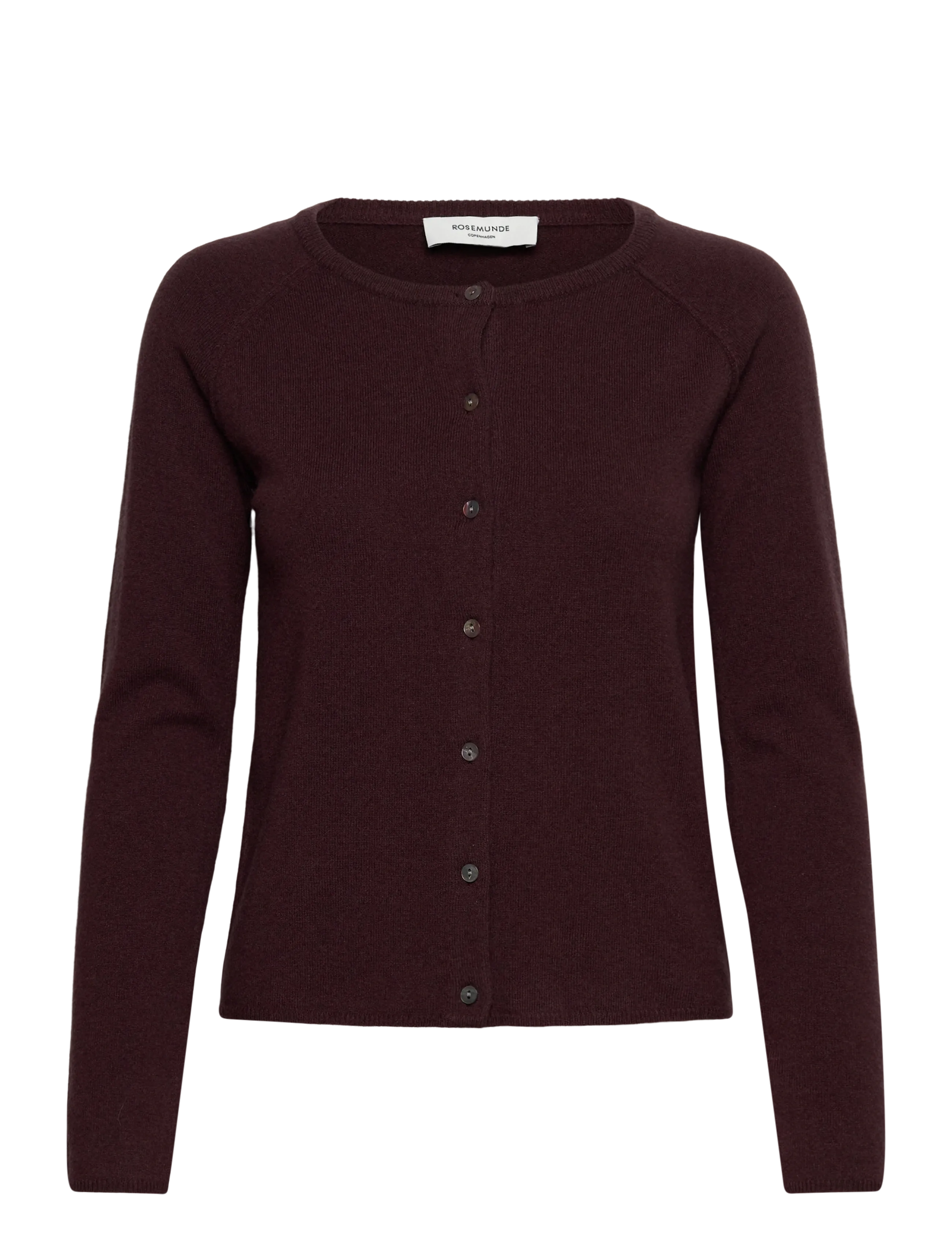 Rosemunde RWLaica Cashmere LS O-neck Raglan C - Cardigans - FUDGE / red