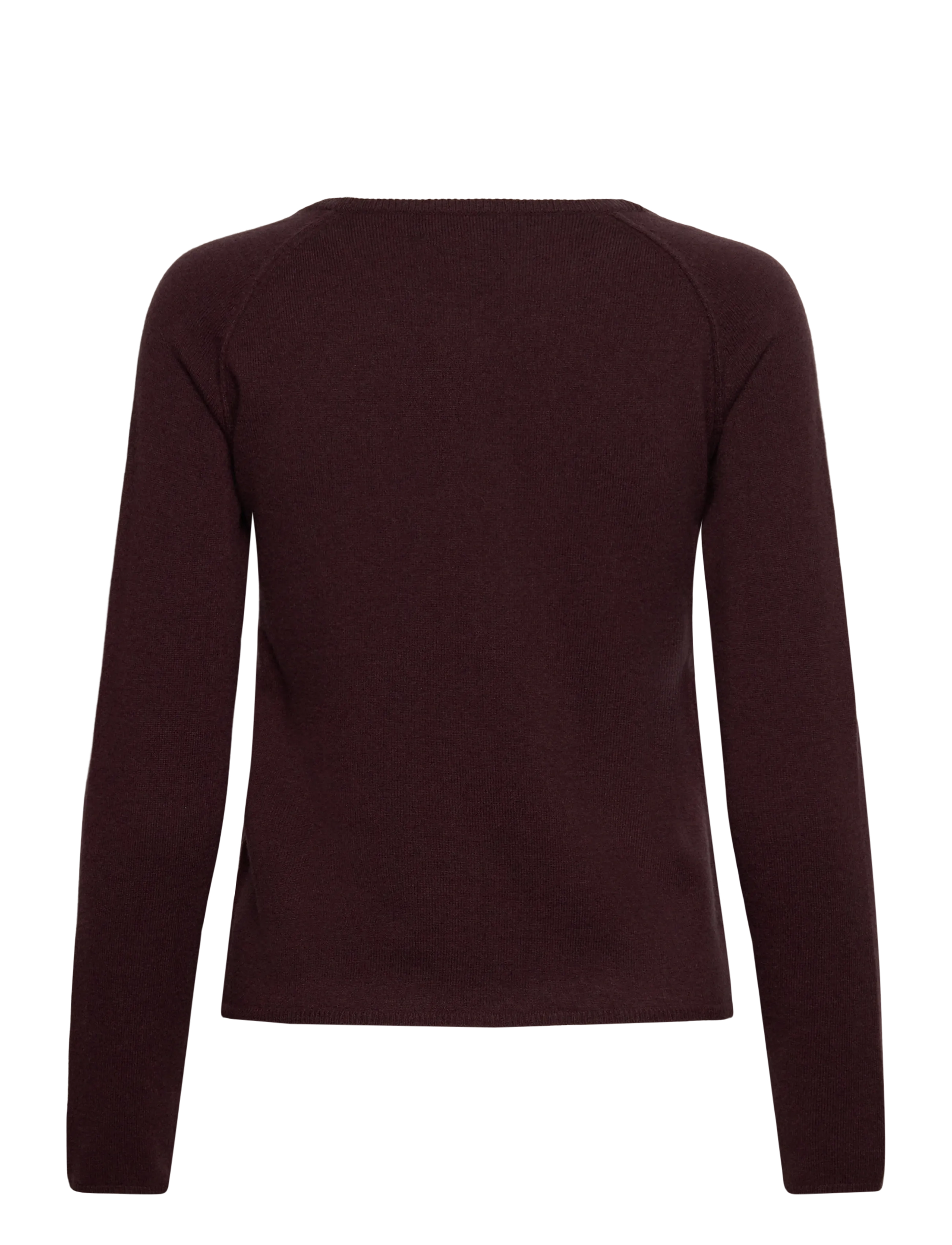 Rosemunde - RWLaica Cashmere LS O-neck Raglan C - cardigans - fudge - 2