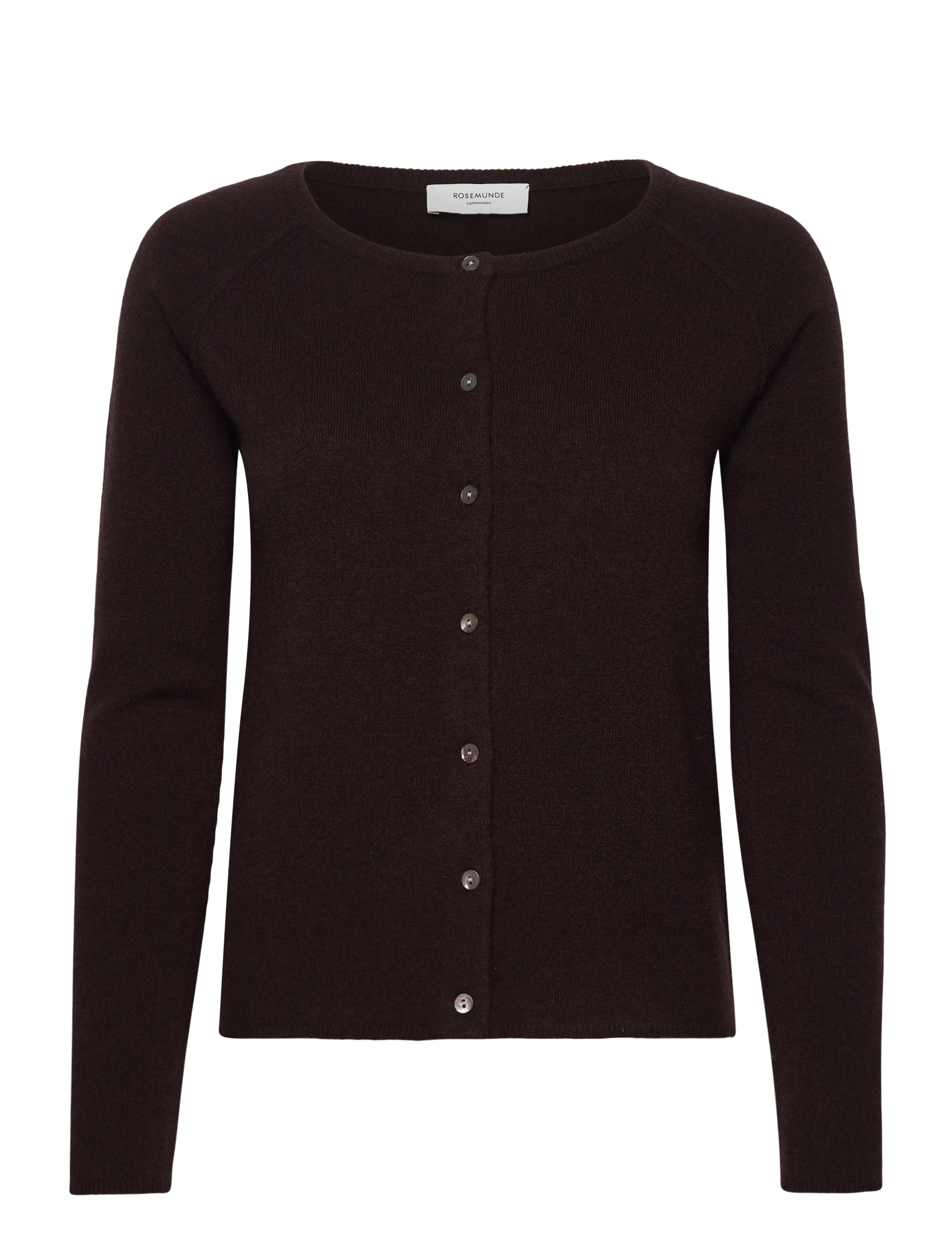Rosemunde RWLaica Cashmere LS O-neck Raglan C - Cardigans - GANACHE / brown
