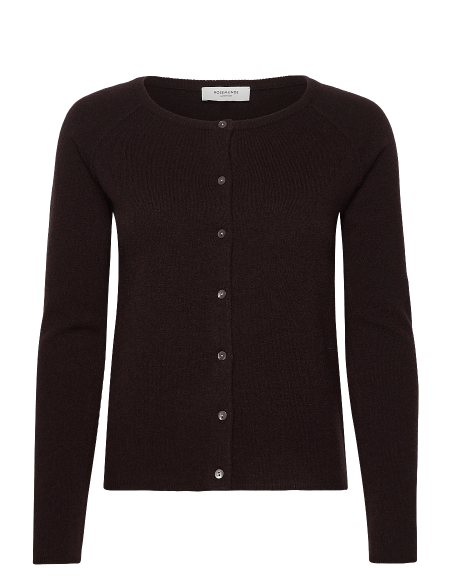 Rosemunde - RWLaica Cashmere LS O-neck Raglan Cardigan - kaschmir - ganache - 1