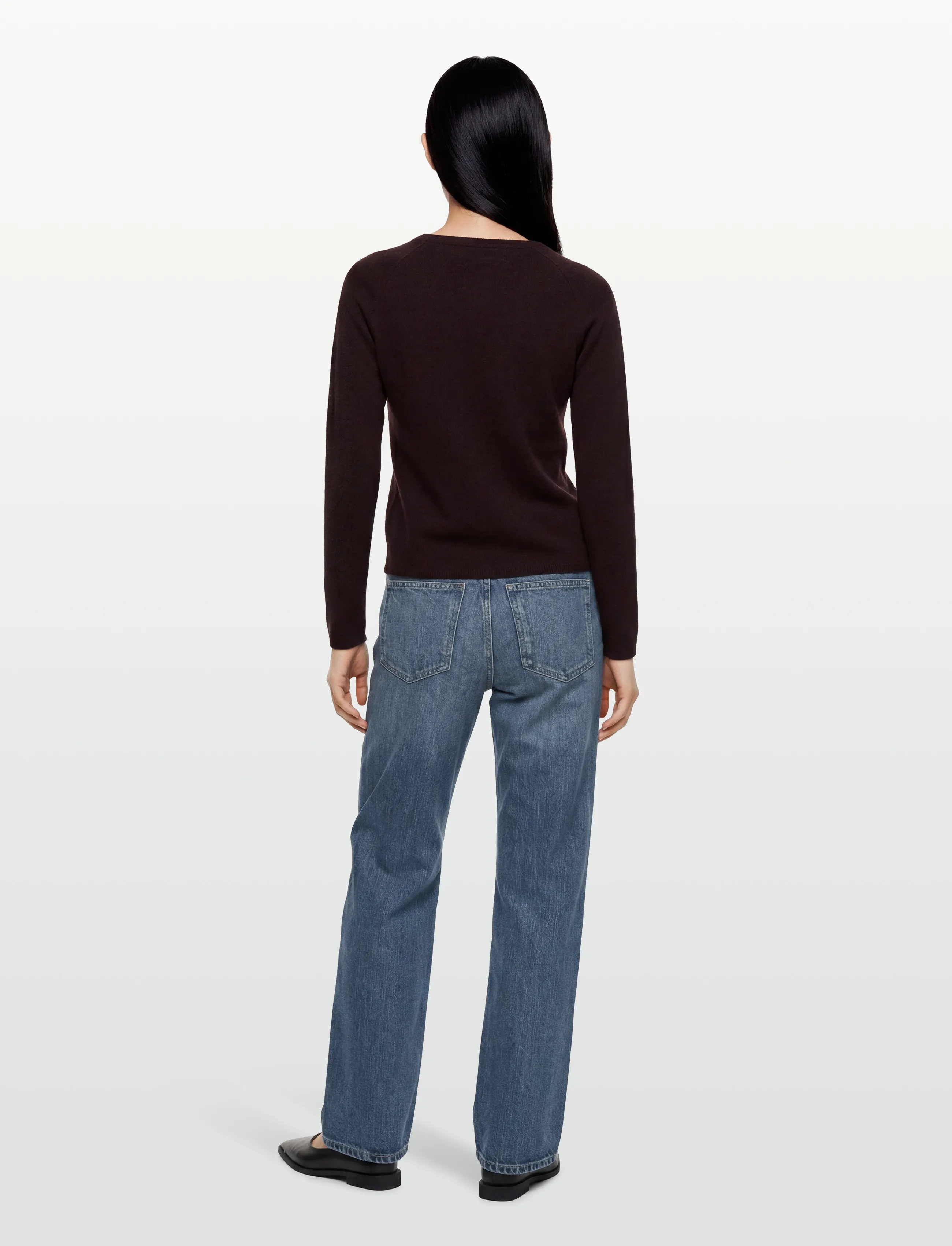 Rosemunde - RWLaica Cashmere LS O-neck Raglan Cardigan - cashmere - ganache - 4