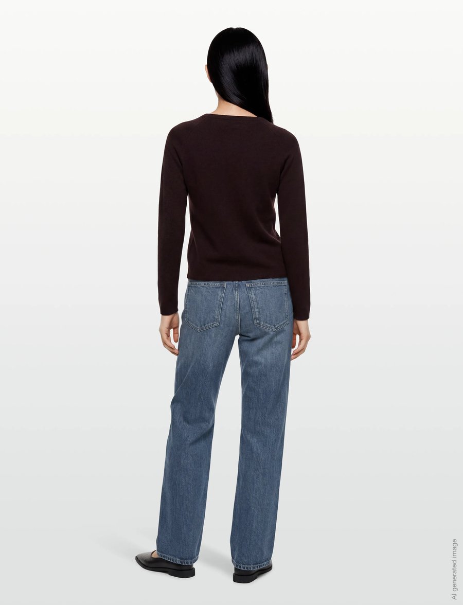 Rosemunde - RWLaica Cashmere LS O-neck Raglan Cardigan - kaschmir - ganache - 4