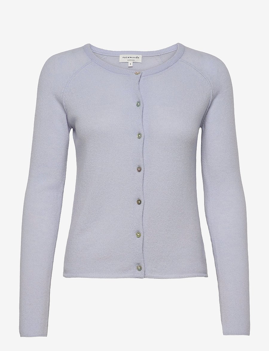 Rosemunde - RWLaica Cashmere LS O-neck Raglan Cardigan - kaschmir - heather sky - 0