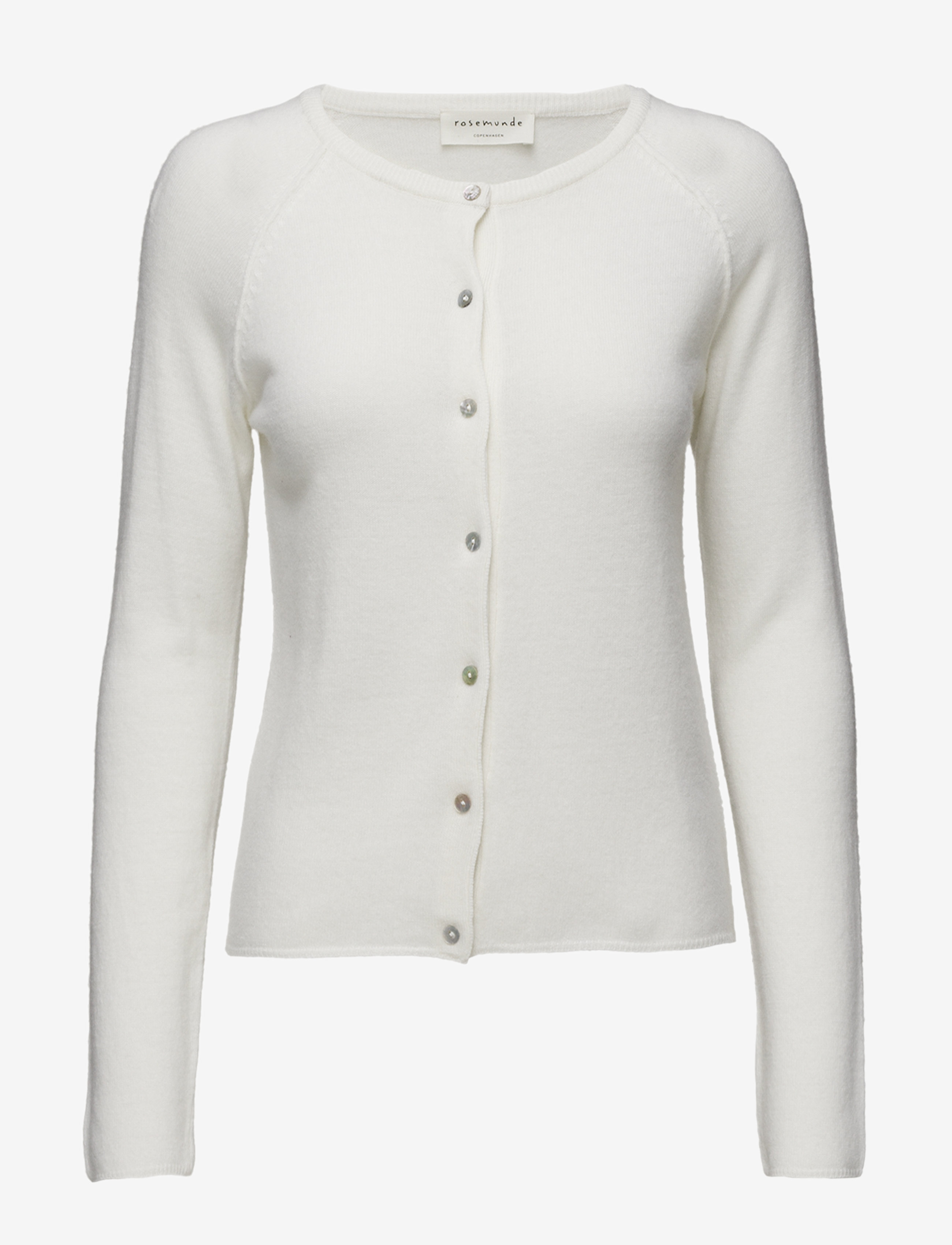 Rosemunde RWLaica LS O-neck Raglan Cardigan - Cardigans - IVORY / white