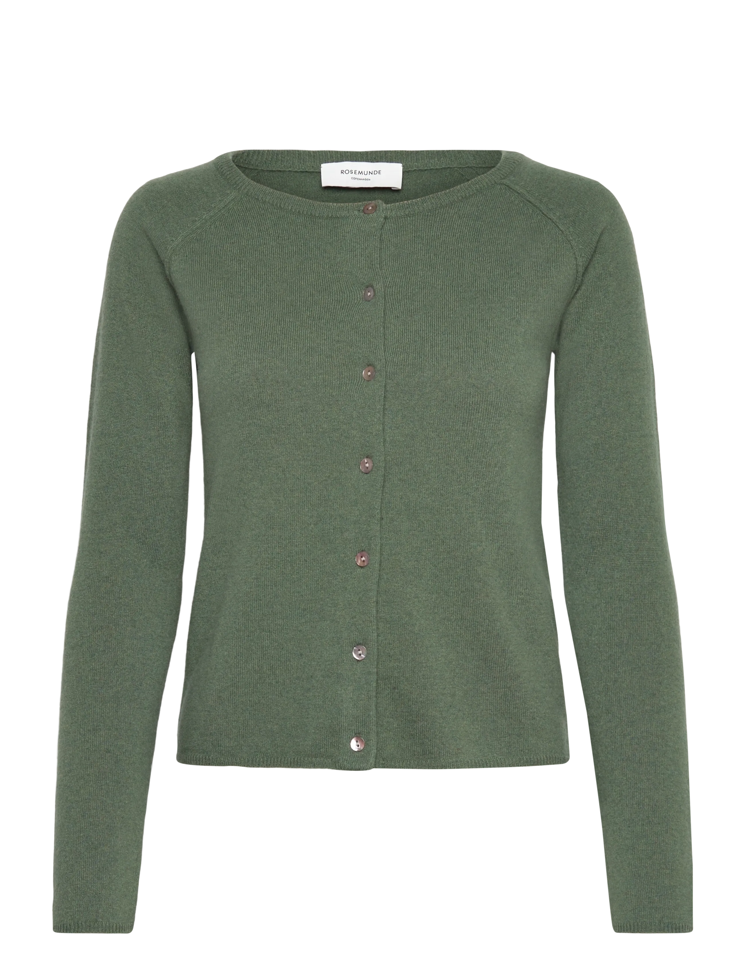 Rosemunde RWLaica Cashmere LS O-neck Raglan C - Cardigans - LAUREL WREATH / khaki/green