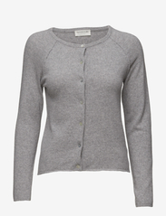 Rosemunde - Wool & cashmere cardigan - cardigans - light grey melange - 1