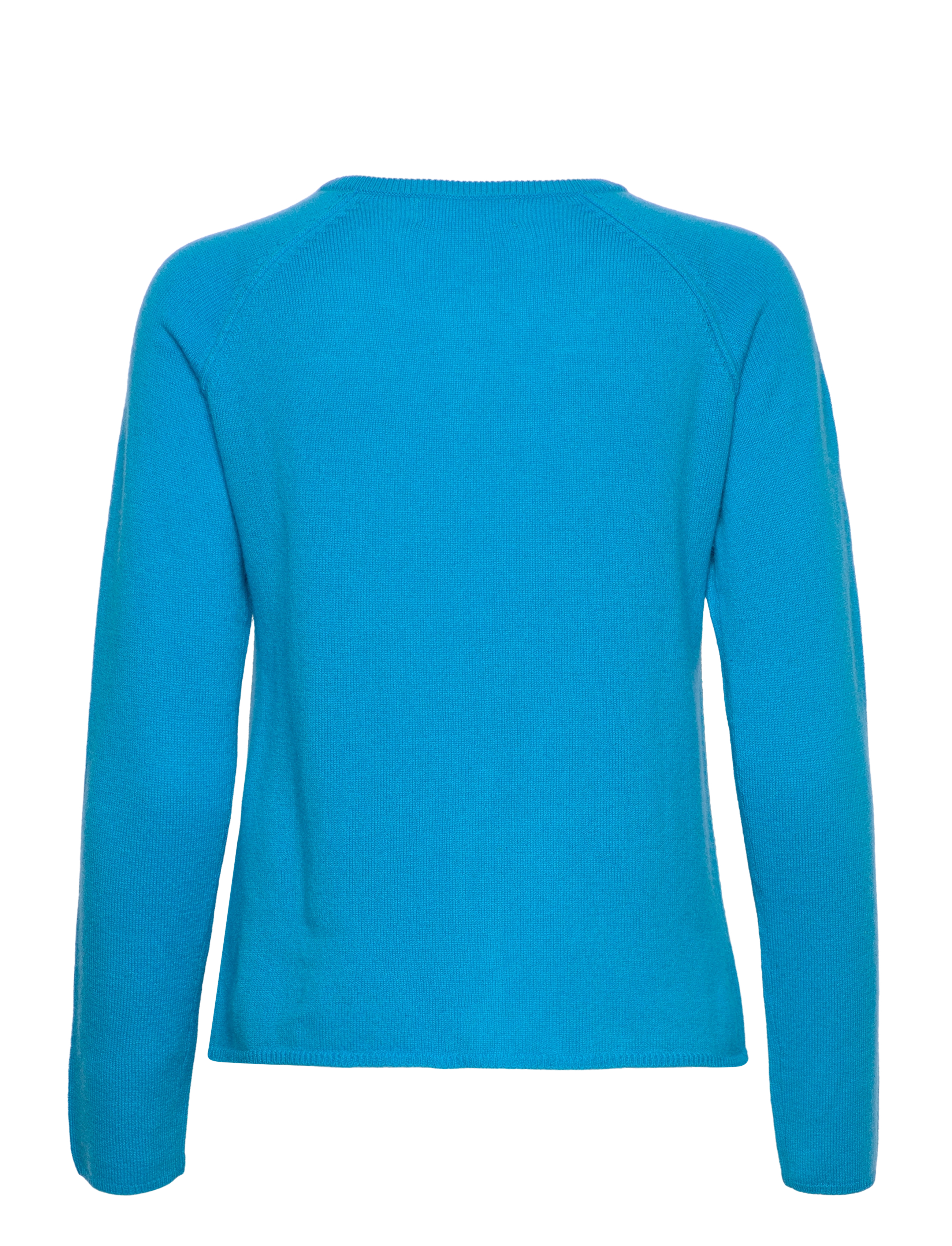 Rosemunde - RWLaica Cashmere LS O-neck Raglan C - cardigans - malibu blue - 1