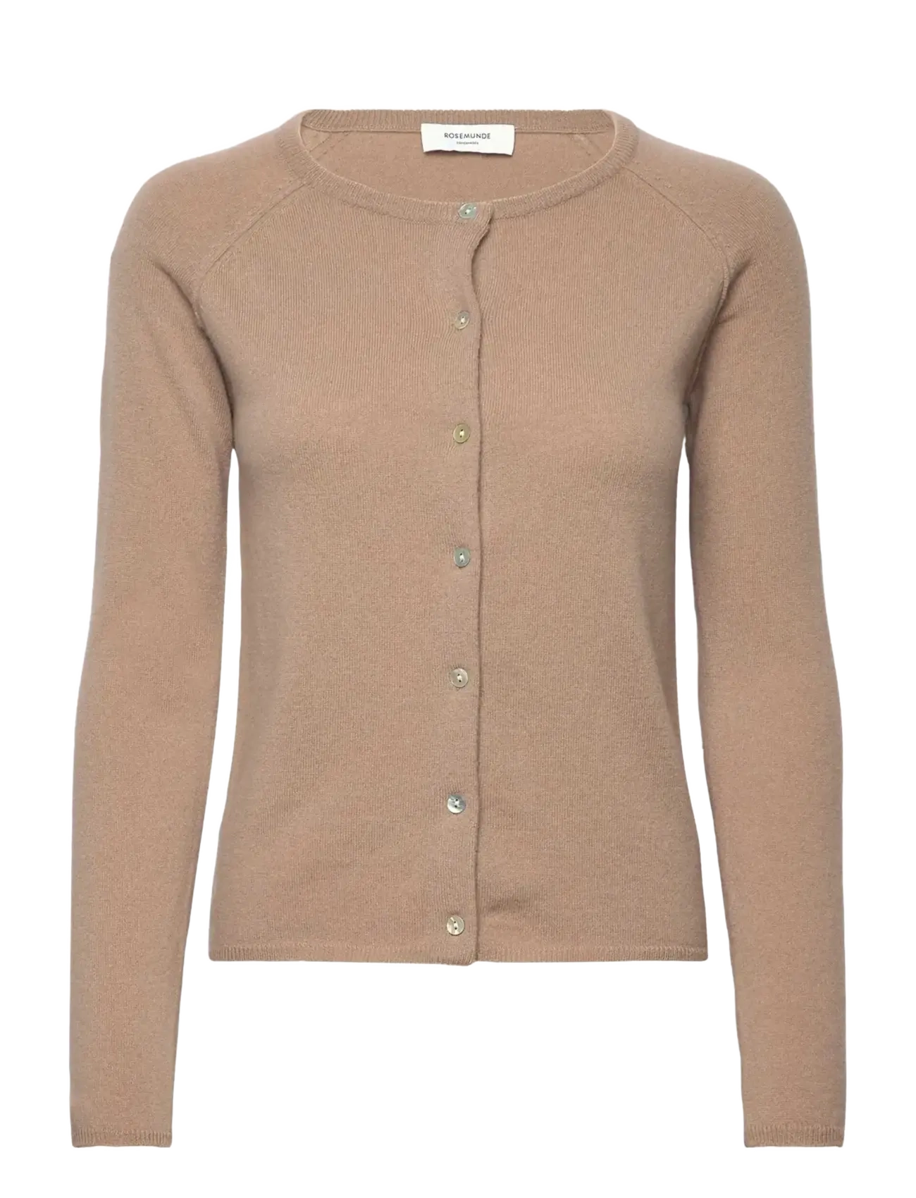 Rosemunde RWLaica Cashmere LS O-neck Raglan Cardigan - Gebreide vesten - MOCHA MERINGUE / beige