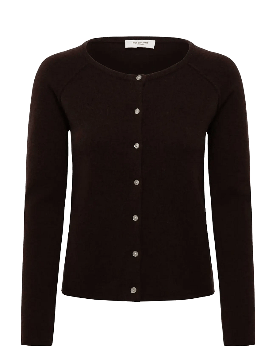 Rosemunde - RWLaica LS O-neck Raglan Cardigan - kaschmir - mole - 0