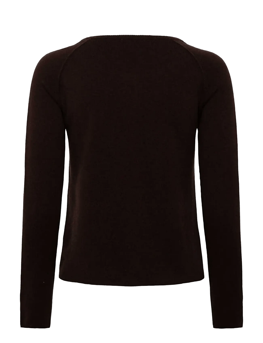 Rosemunde - RWLaica LS O-neck Raglan Cardigan - kaschmir - mole - 1
