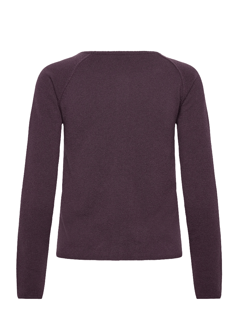 Rosemunde - RWLaica Cashmere LS O-neck Raglan C - kashmir - plum perfect - 1