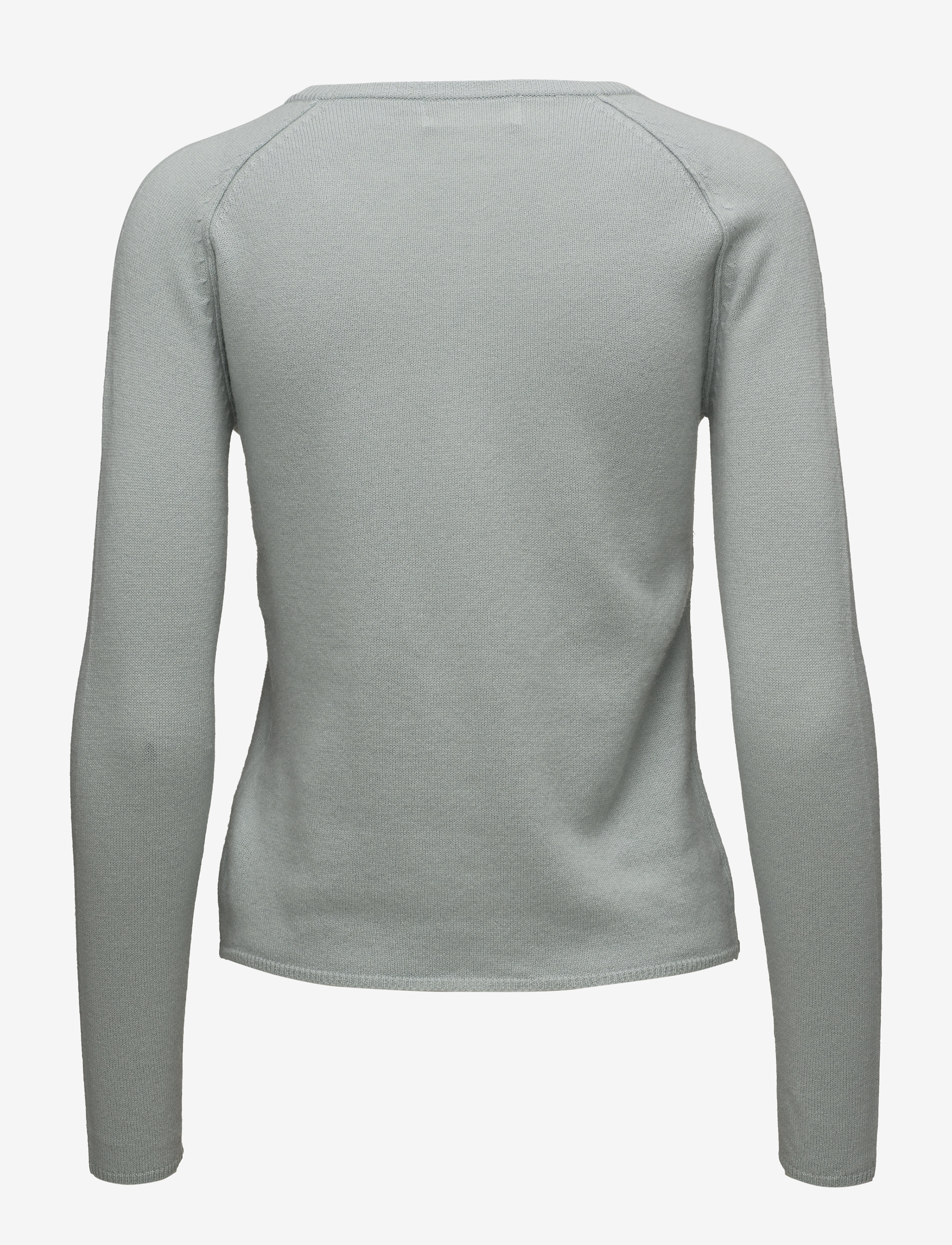 Rosemunde - RWLaica Cashmere LS O-neck Raglan C - cardigans - puritan grey - 1