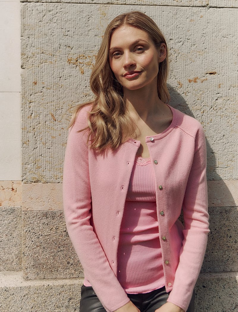 Rosemunde - RWLaica Cashmere LS O-neck Raglan Cardigan - kaschmir - sea pink - 3