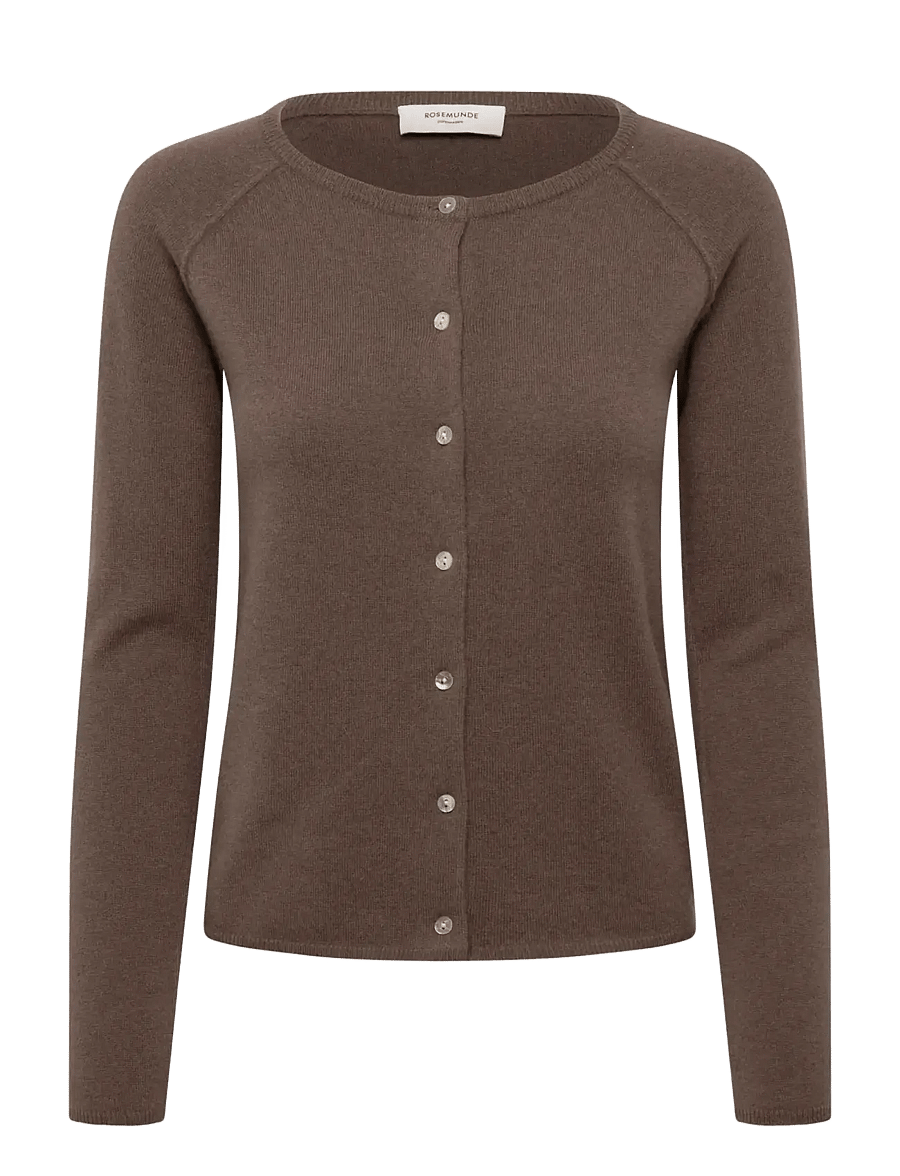 Rosemunde - RWLaica LS O-neck Raglan Cardigan - kaschmir - walnut - 1