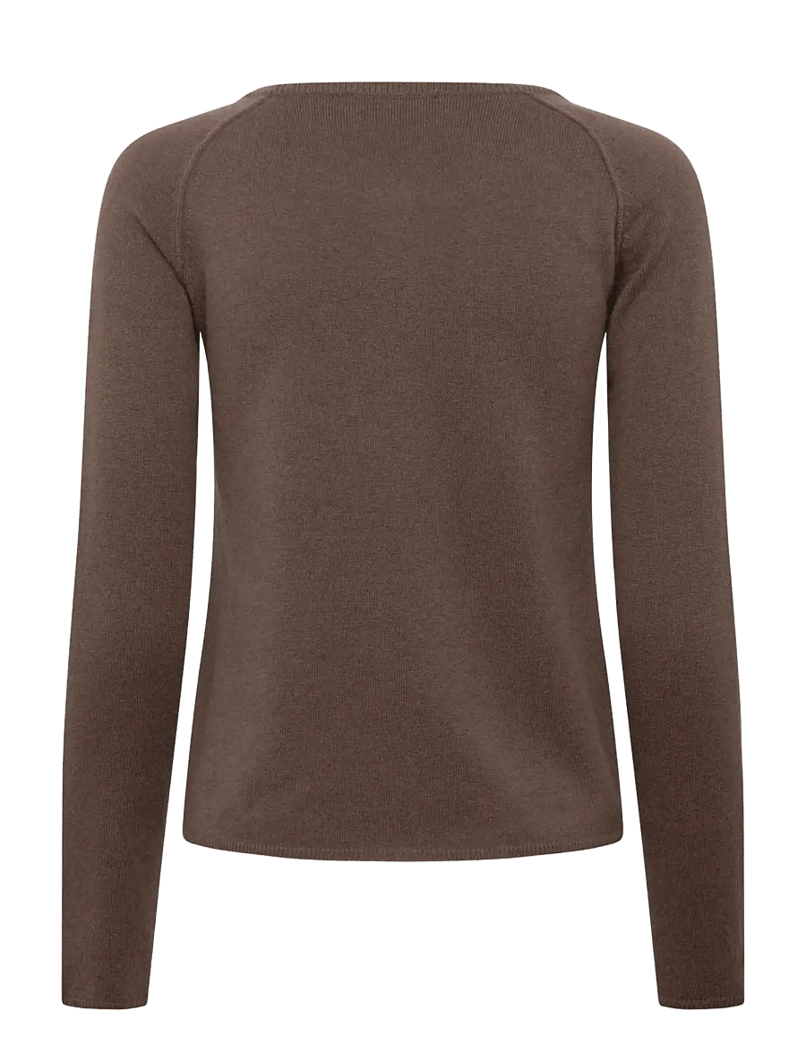 Rosemunde - RWLaica LS O-neck Raglan Cardigan - kaschmir - walnut - 2