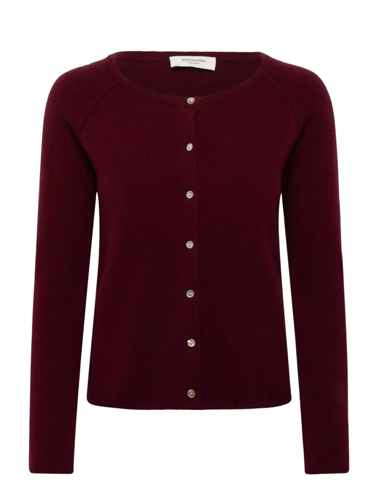 Rosemunde Rwlaica Cashmere Ls O-Neck Raglan Cardigan, XXL, Knitwear, Burgunderrot - Cardigans, Frauen