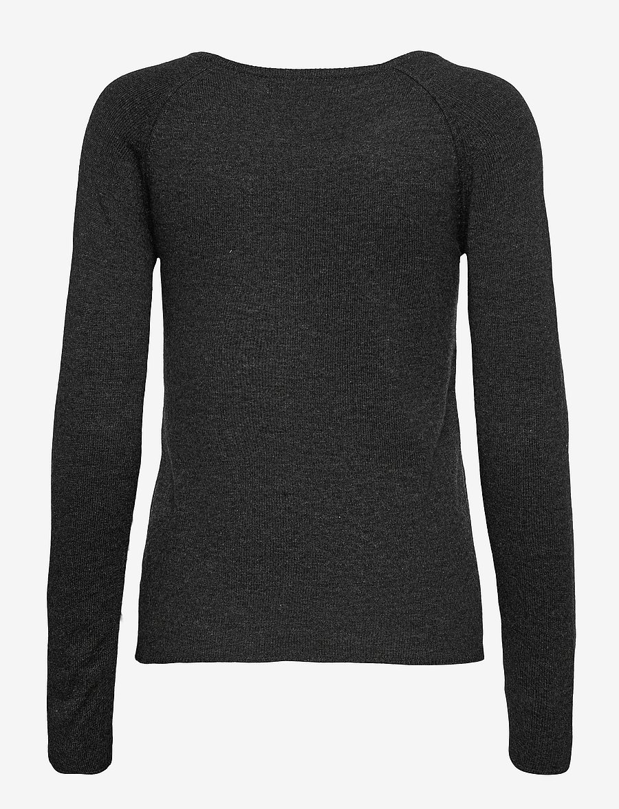 Rosemunde - RWLaica Cashmere LS O-neck Raglan Pullover - kaschmir - dark grey melange - 1