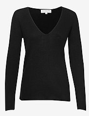 Wool & cashmere pullover ls - BLACK