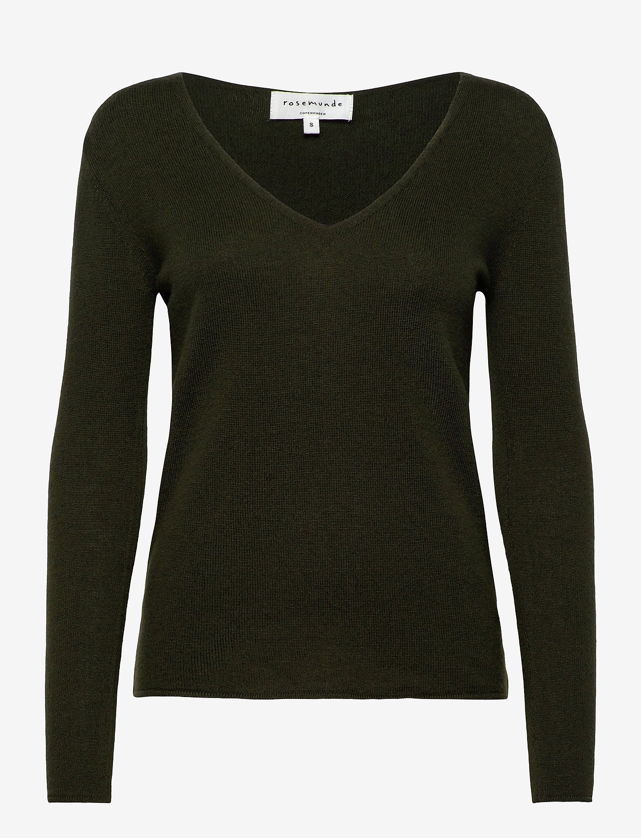Wool & cashmere V-neck - BLACK GREEN