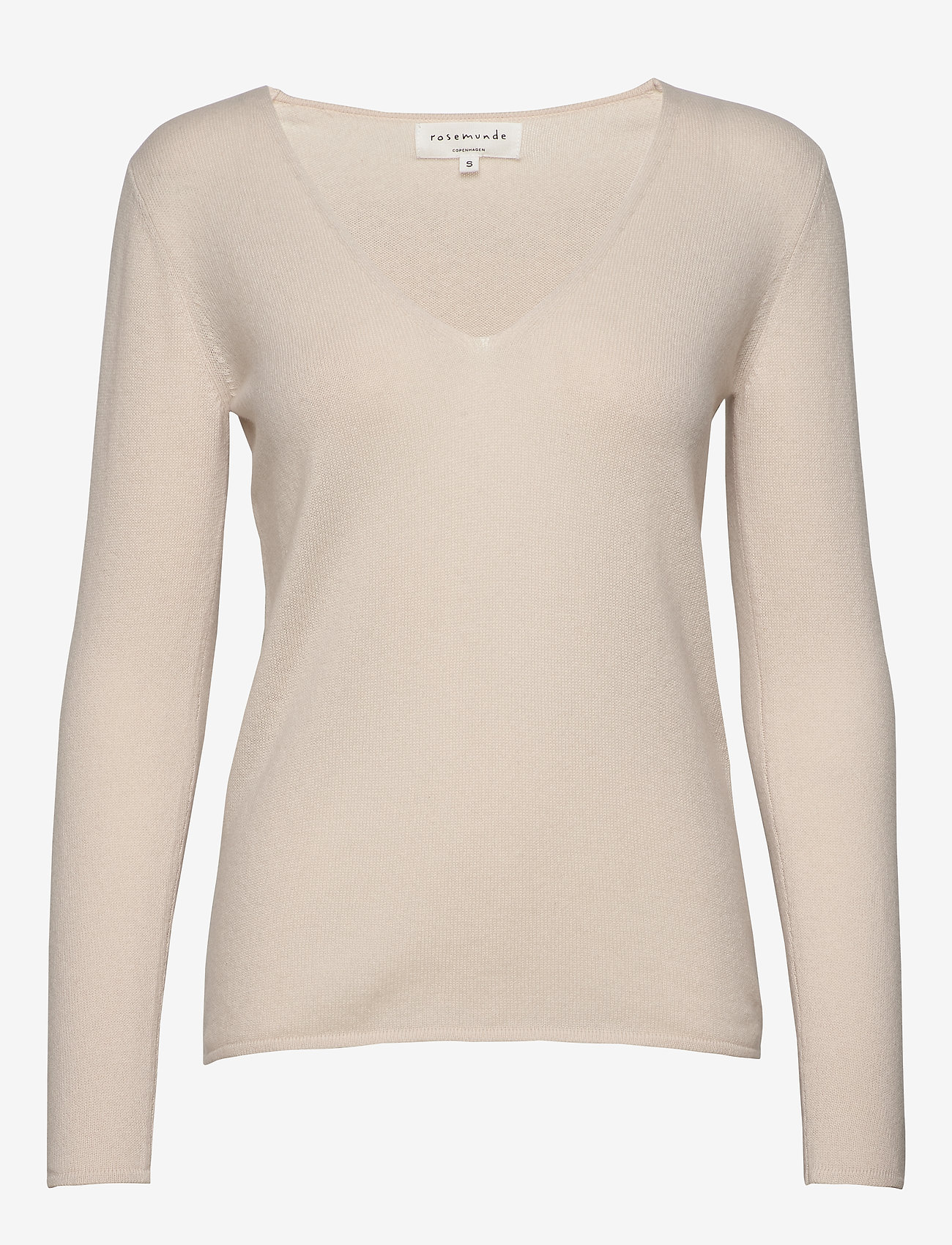 Wool & cashmere V-neck - WHISPER BEIGE