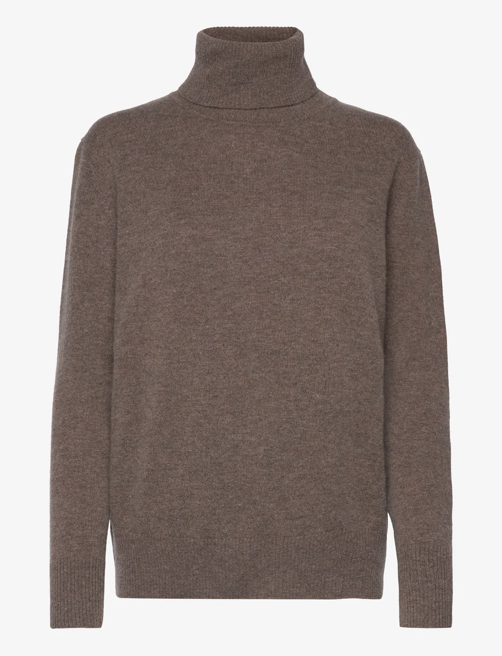 Rosemunde - RWLaica Cashmere LS Roll Neck - kashmir - brown grey mel - 1