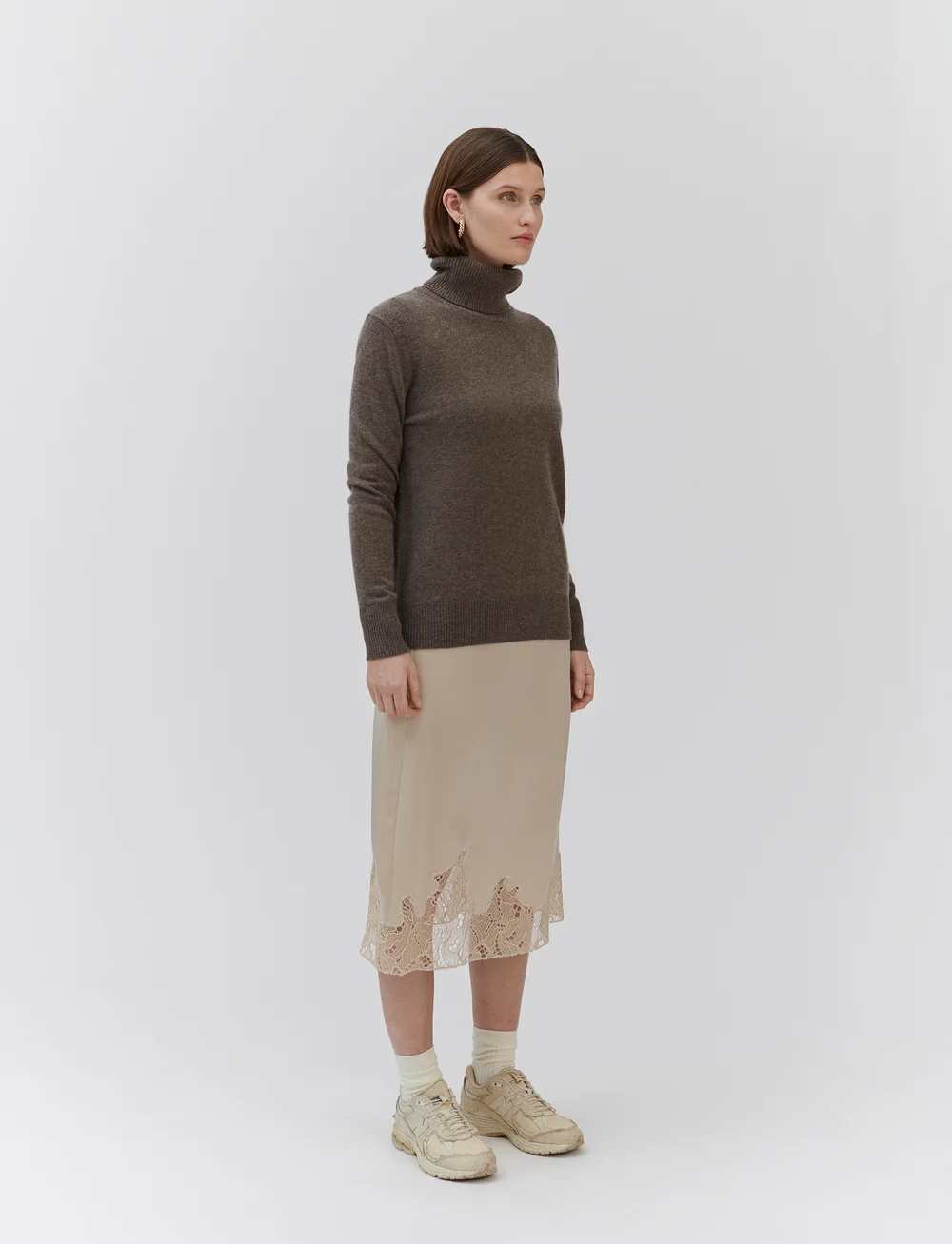 Rosemunde - RWLaica Cashmere LS Roll Neck - kashmir - brown grey mel - 4