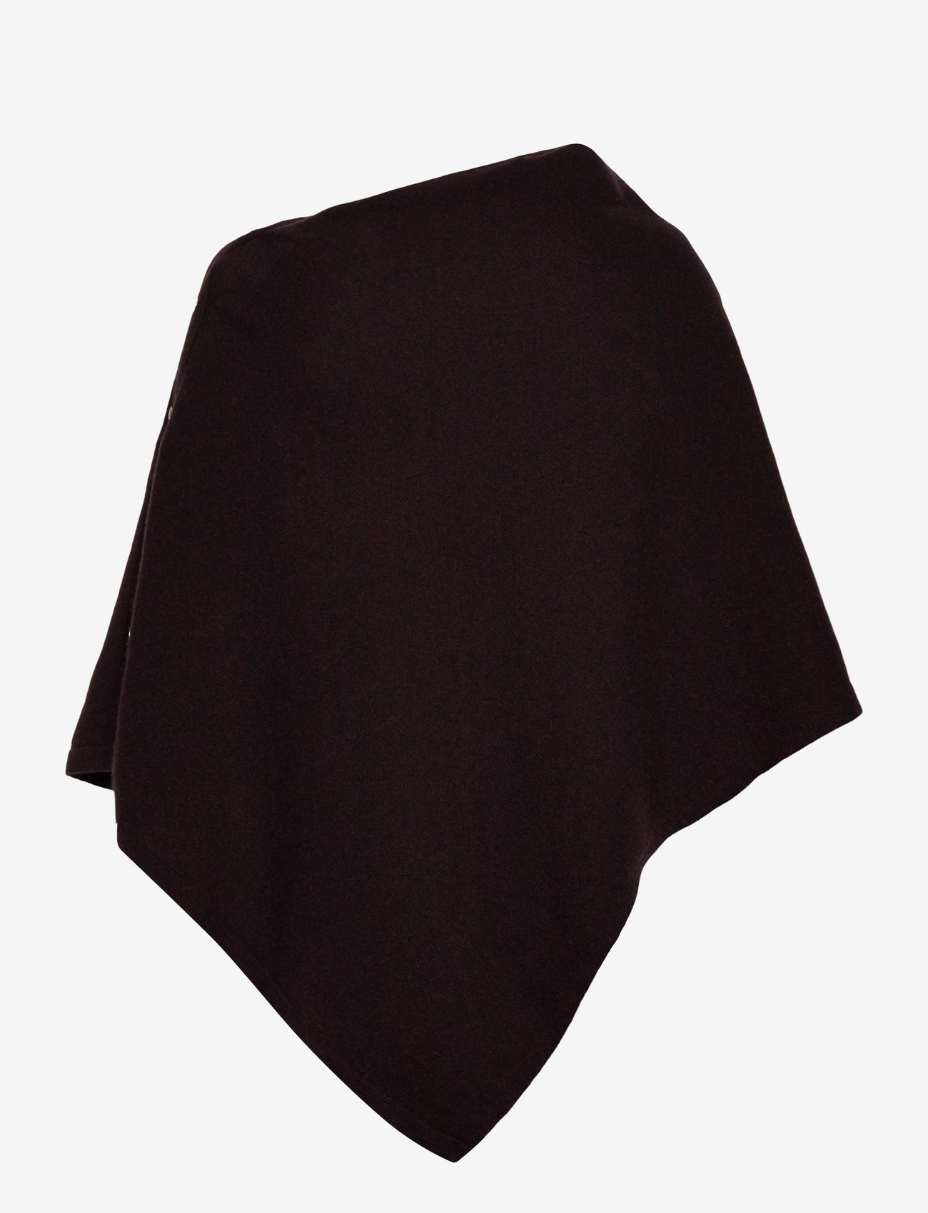Rosemunde - Wool & cashmere poncho - cashmere - ganache - 1