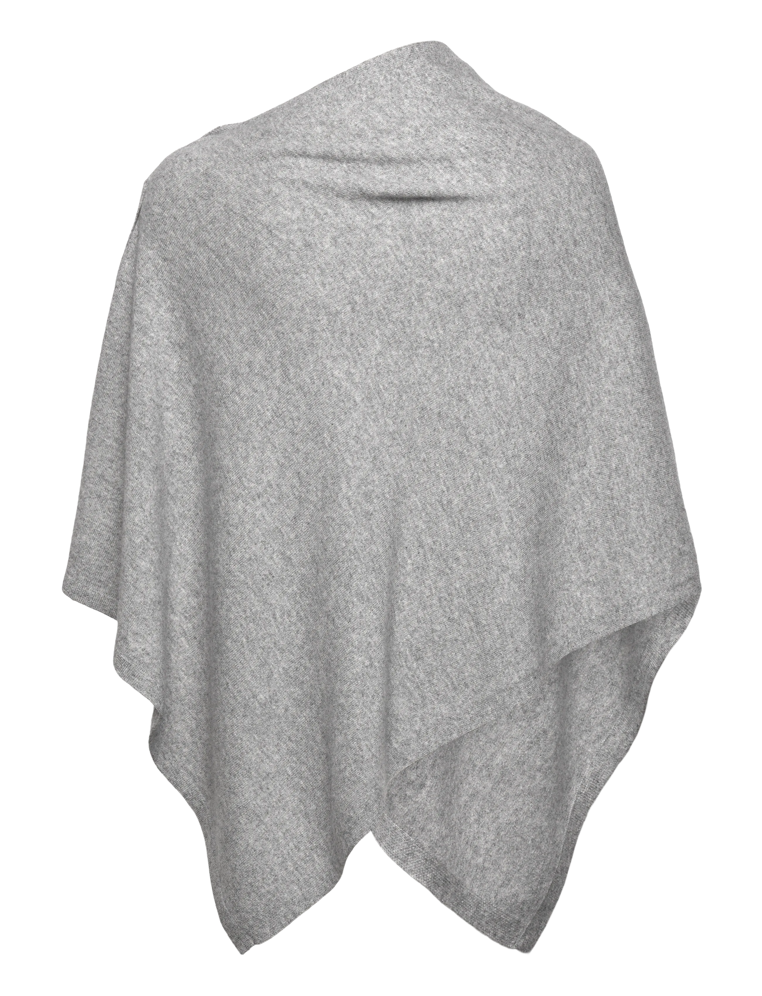 Rosemunde - RWLaica Cashmere Poncho - light grey melange - 1