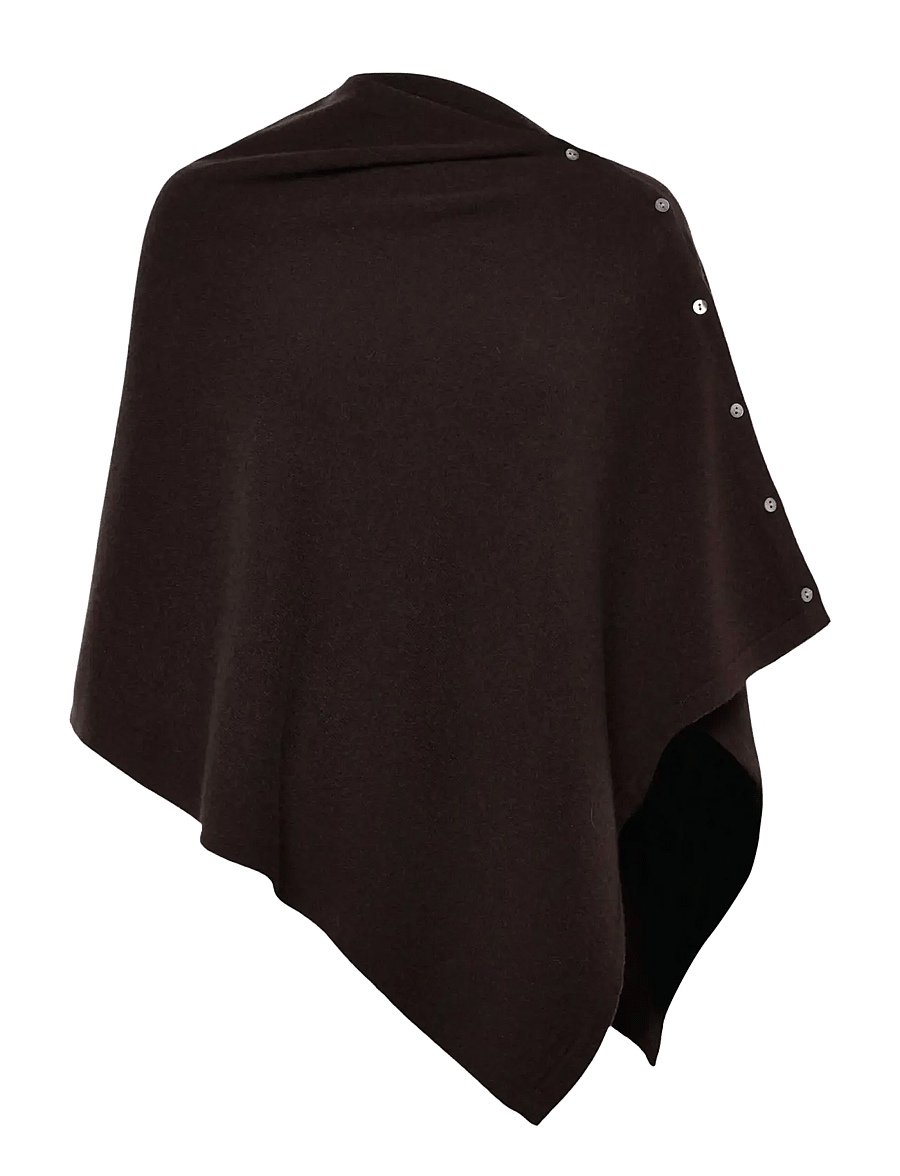 Rosemunde - RWLaica Cashmere Poncho - kašmiir - mole - 0