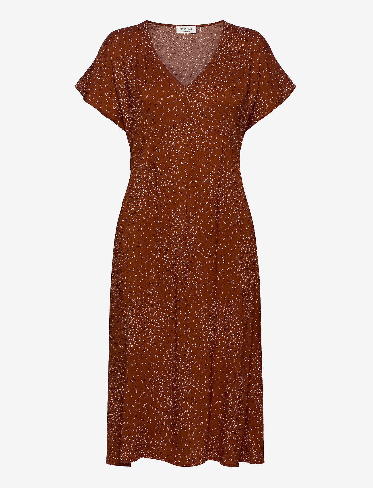 Rosemunde - Dress ss - brown dandelion seed print - 0