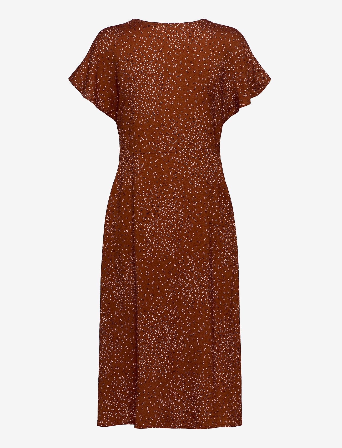 Rosemunde - Dress ss - brown dandelion seed print - 1