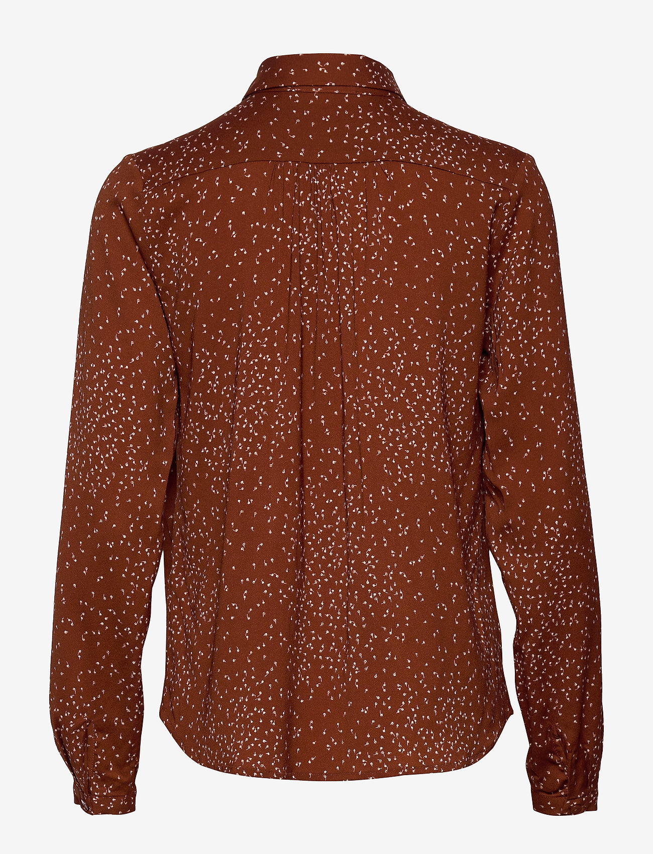 Rosemunde - Shirt ls - brown dandelion seed print - 1