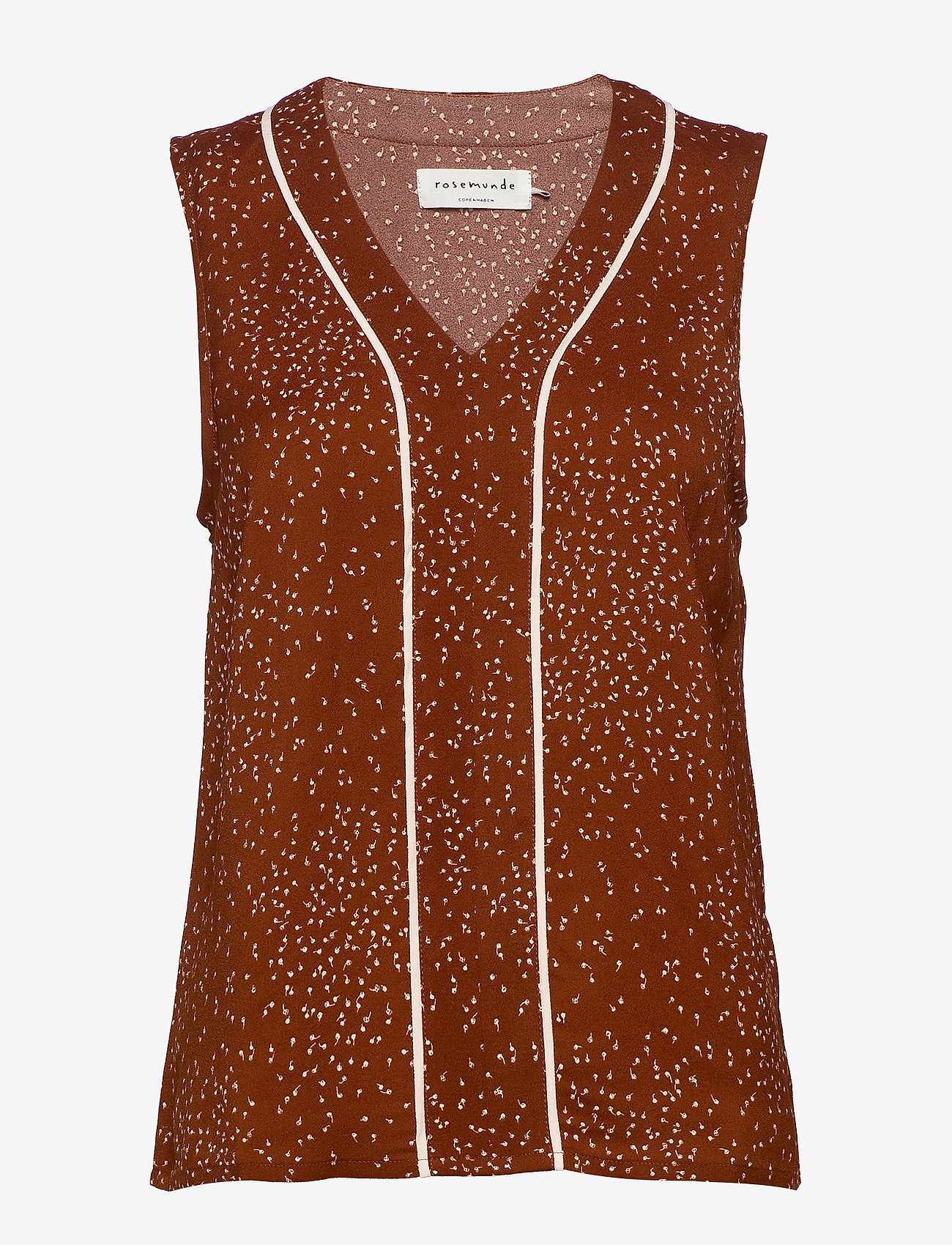 Top - BROWN DANDELION SEED PRINT