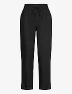 Linen trousers - BLACK