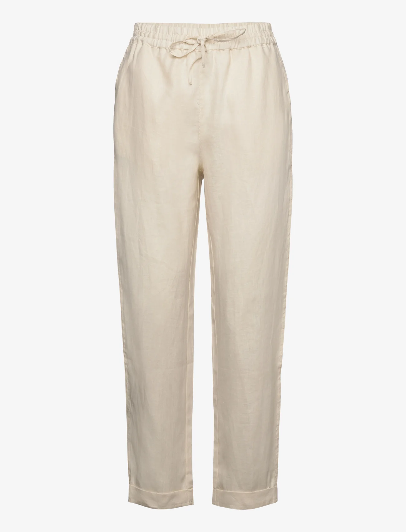 Rosemunde - Linen trousers - lininės kelnės - ivory - 0