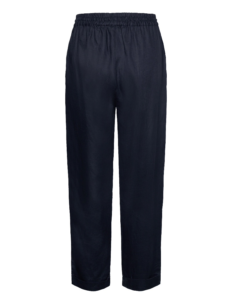 Rosemunde - Linen trousers - hørbukser - navy - 1