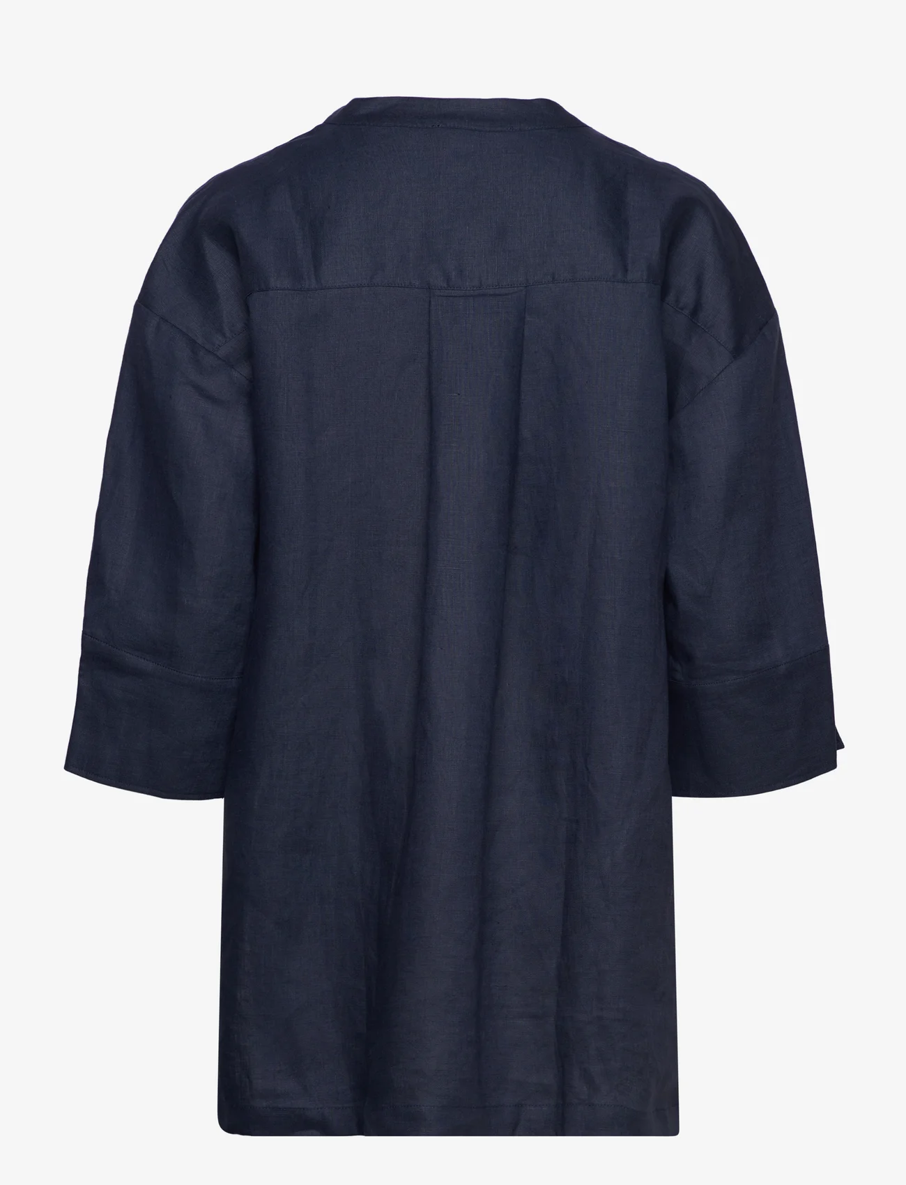 Rosemunde - Linen blouse - hørskjorter - navy - 1