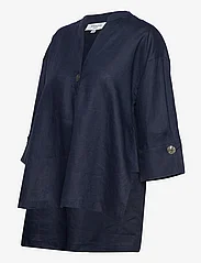 Rosemunde - Linen blouse - pellavakauluspaidat - navy - 2