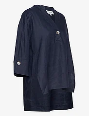 Rosemunde - Linen blouse - pellavakauluspaidat - navy - 3